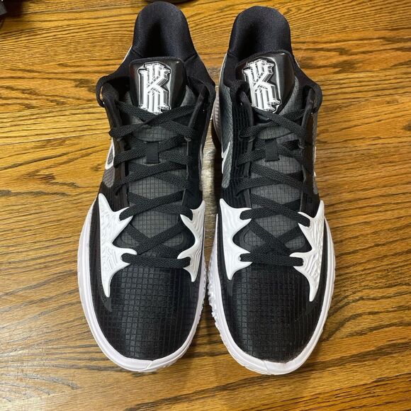 Men\'s Size 14 Nike Kyrie 4 TB Low Athletic Basketball Shoes Black White NEW main image 5